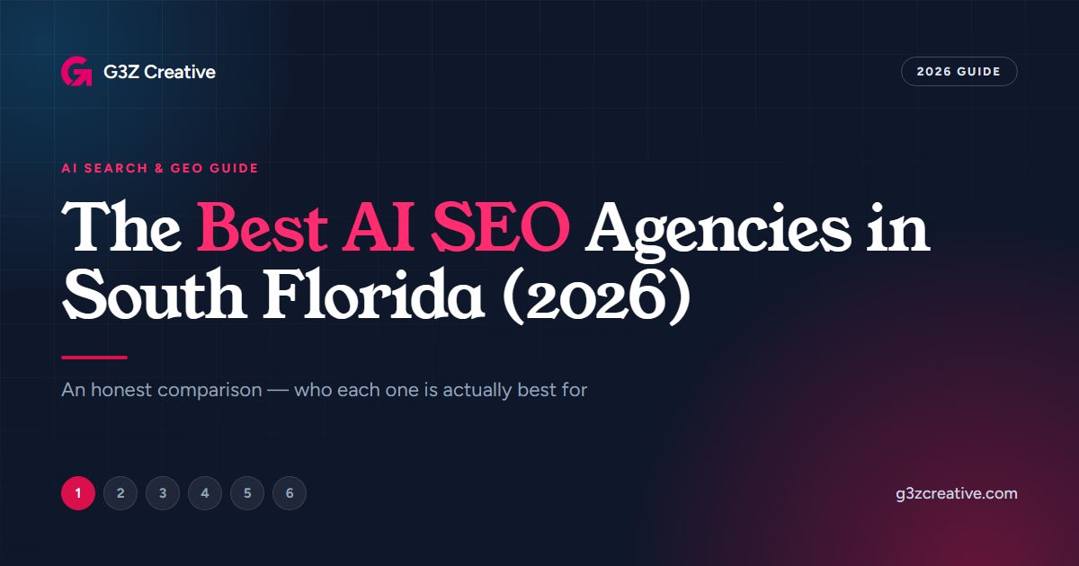 The Best AI SEO Agencies in South Florida, a 2026 buyer guide by G3Z Creative